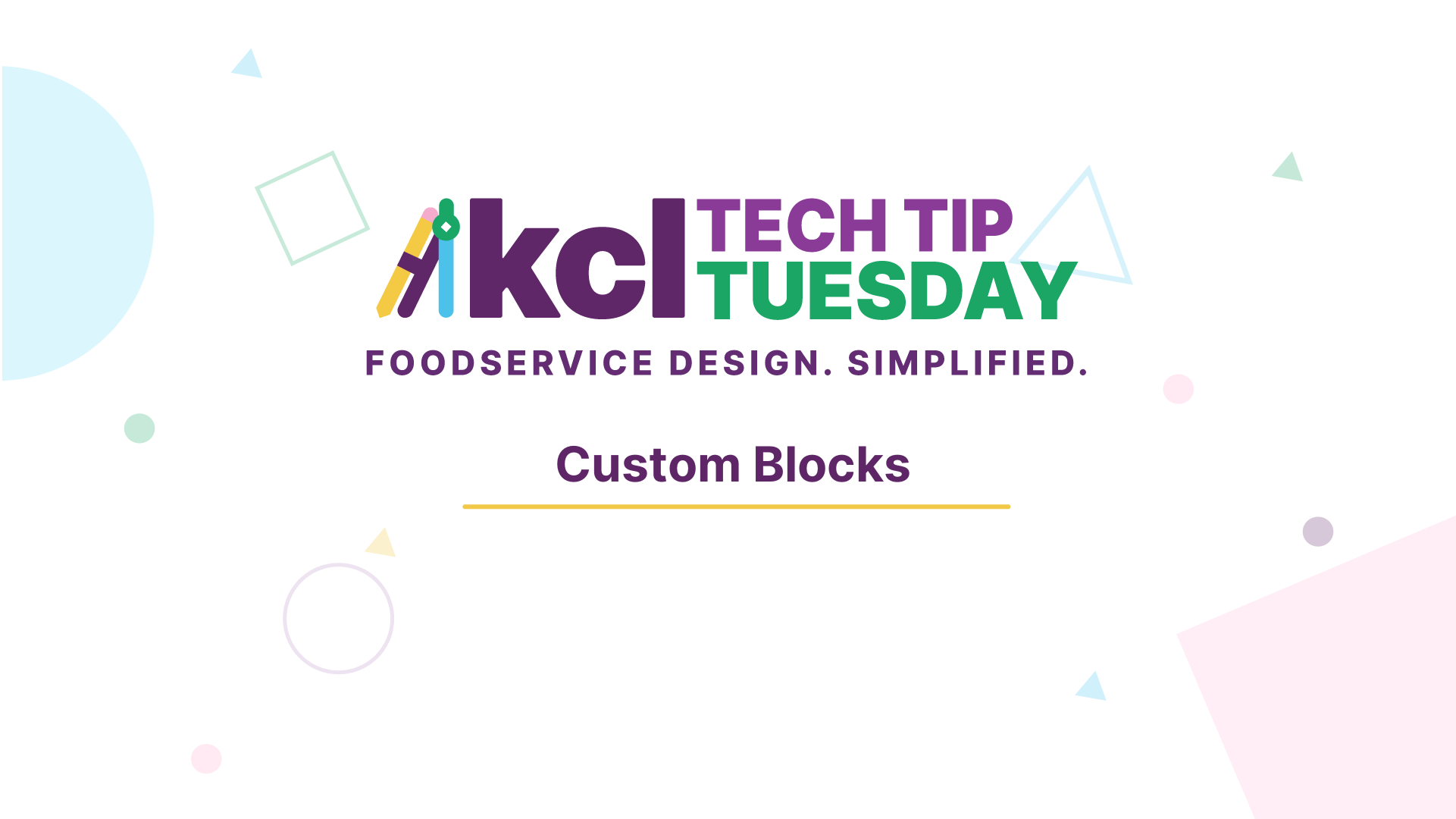 CKL Custom Blocks for CAD and foodservice design