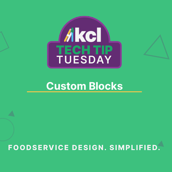 KCL custom blocks CAD 2D 3D foodservice