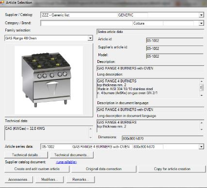 Screen capture of KCAD foodservice and restaurant design software.