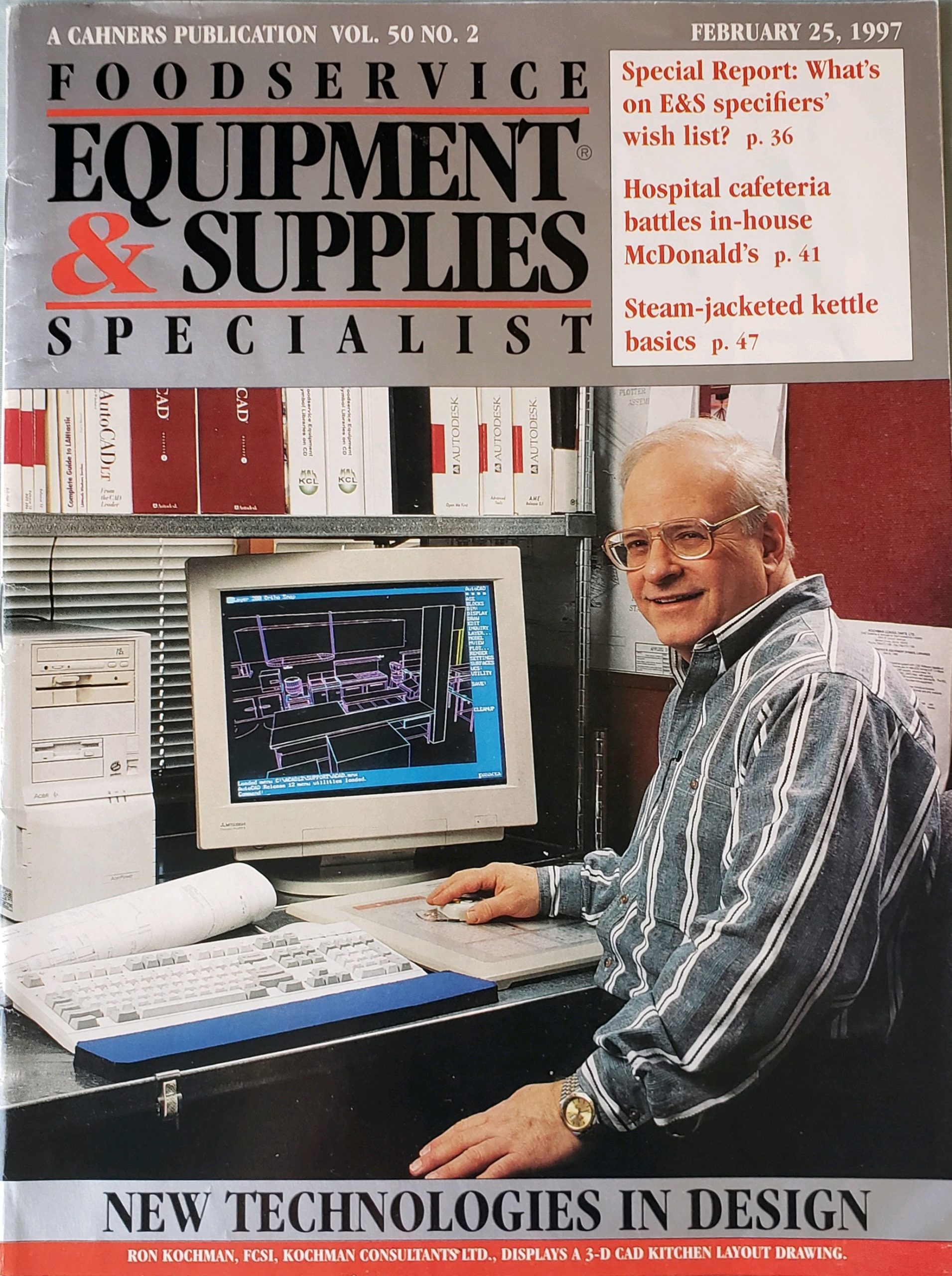 Ronald Kochman onthe cover of a foodservice trade magazine circa 1989