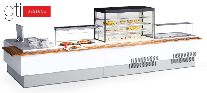 GTI display cabinets on KCL foodservice design software